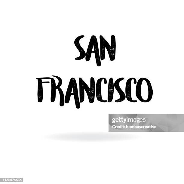 lettering design - san francisco cundinamarca stock illustrations
