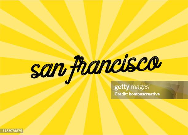 lettering design - san francisco cundinamarca stock illustrations