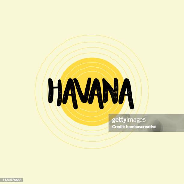 havana lettering design - havana vector stock illustrations