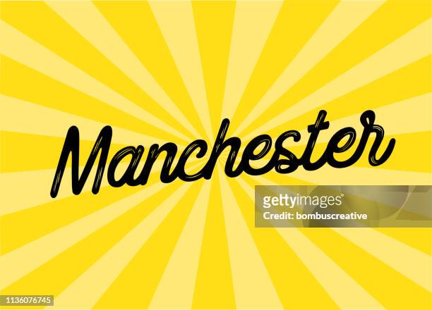manchester lettering design - manchester tennessee stock illustrations