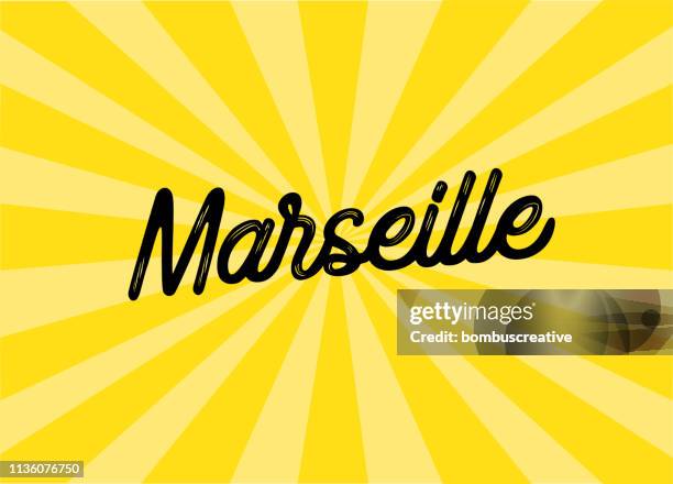 bildbanksillustrationer, clip art samt tecknat material och ikoner med marseille lettering design - provence alpes côte d'azur