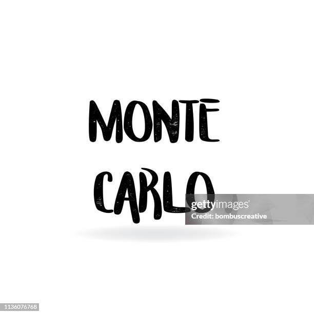 monte carlo lettering design - monte carlo stock illustrations