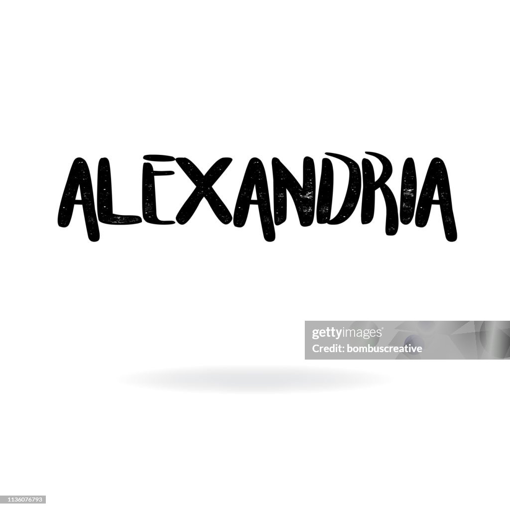 Alexandria Lettering Design