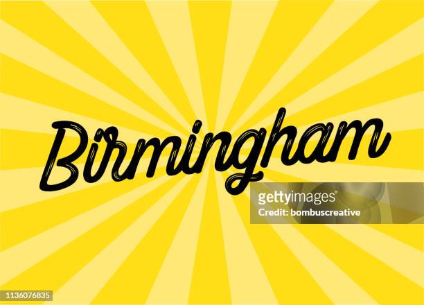 ilustrações, clipart, desenhos animados e ícones de birmingham lettering design - birmingham alabama