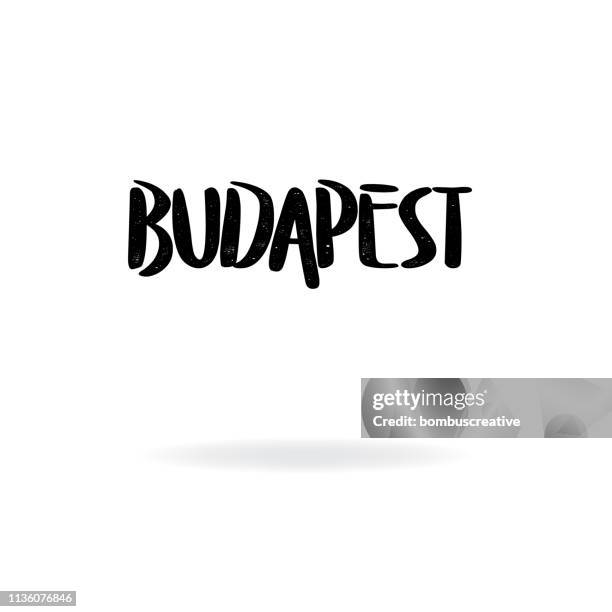 budapest lettering design - budapest stock illustrations