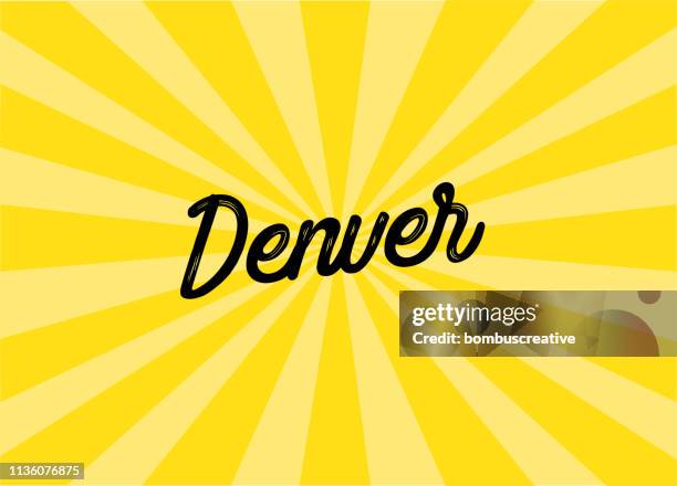 denver lettering design - denver art stock illustrations