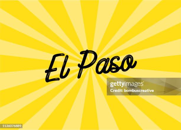 el paso lettering design - stencil font stock illustrations