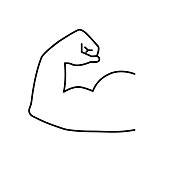 Strong muscles icon