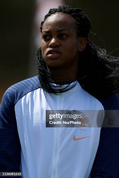 Marie-Antoinette Katoto of France during the international friendly match between England WU23 and France WU23 at La Manga Club on April 05, 2019 in...