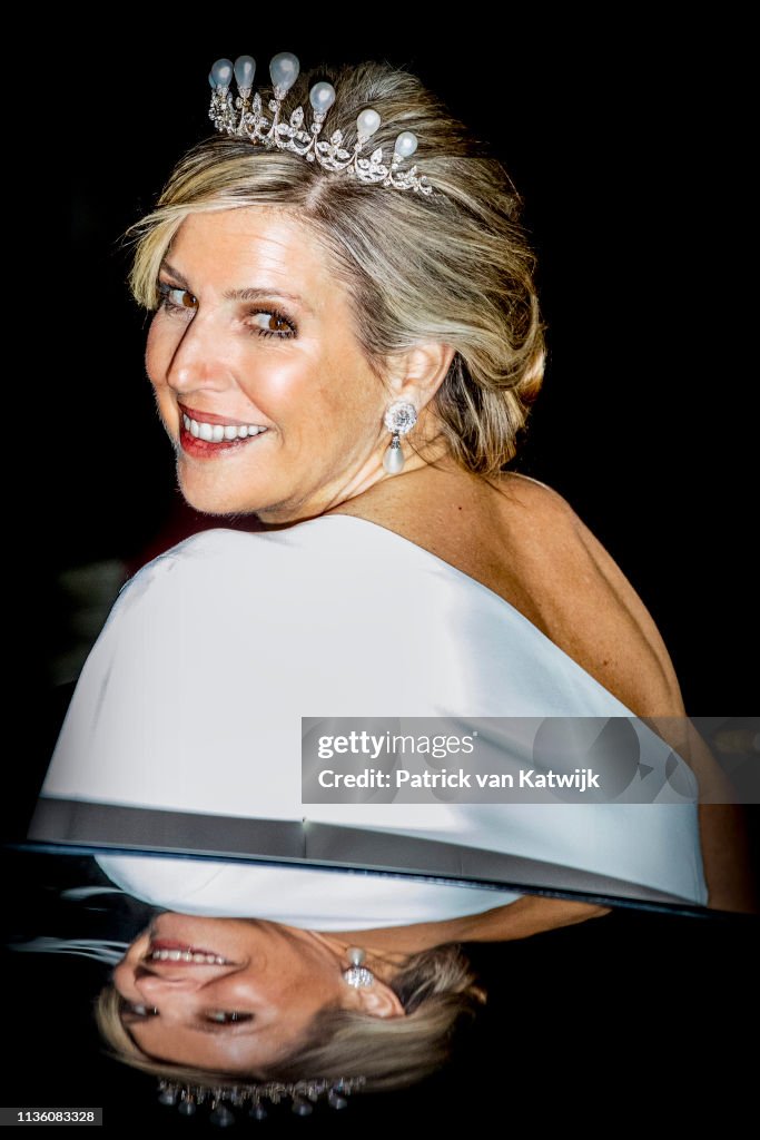 Dutch Royal family Attends A Gala Diner For Corps Diplomatique At Royal Palace In Amsterdam