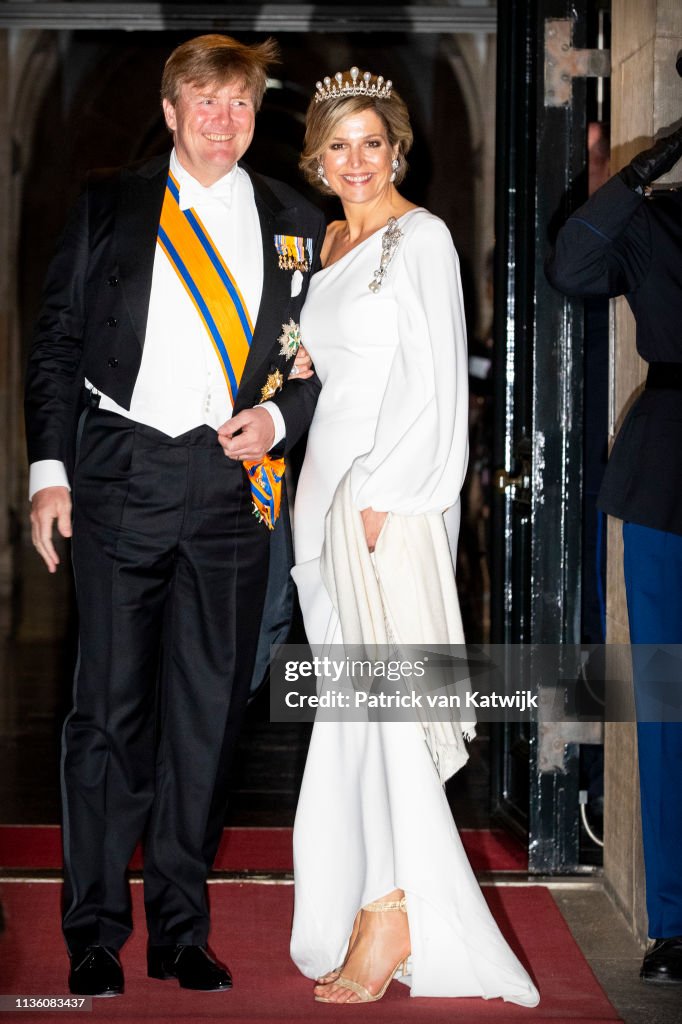 Dutch Royal Family Attends A Gala Diner For Corps Diplomatique At Royal Palace In Amsterdam