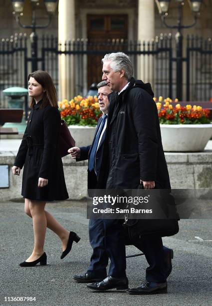 Dublin , Ireland - 10 April 2019; Attending a meeting with the Oireachtas Committee on Sport at Dáil Éireann in Dublin are from left, FAI Interim...