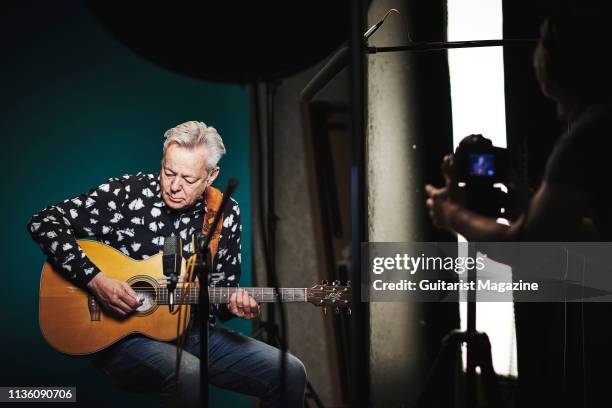 Portrait of Australian musician Tommy Emmanuel, photographed in Bath, England on May 22, 2018.