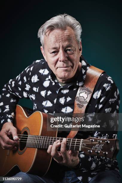 Portrait of Australian musician Tommy Emmanuel, photographed in Bath, England on May 22, 2018.