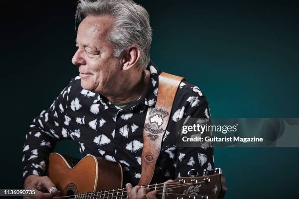 Portrait of Australian musician Tommy Emmanuel, photographed in Bath, England on May 22, 2018.