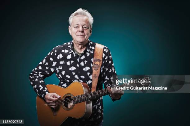 Portrait of Australian musician Tommy Emmanuel, photographed in Bath, England on May 22, 2018.