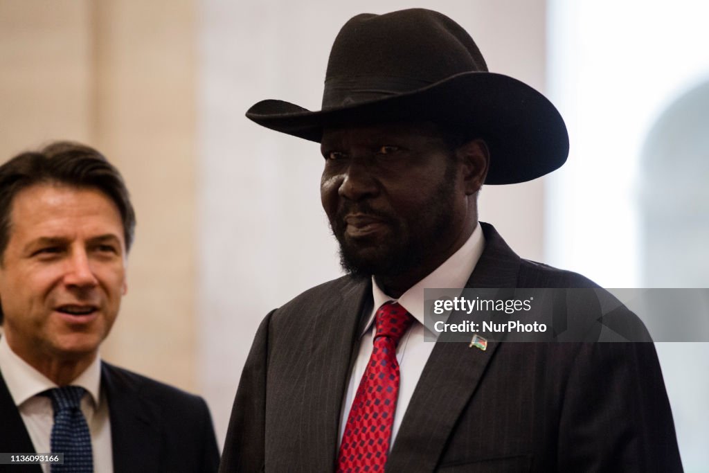 Italian PM Conte Meets South Sudan President Kiir in Rome