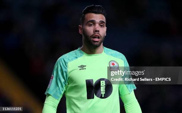 Blackburn Rovers goalkeeper David Raya Blackburn Rovers v Derby County - Sky Bet Championship - Ewood Park .