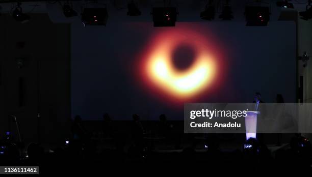 Research, Science and Innovation Commissioner Carlos Moedas holds a news conference on unveiling of first ever image of a black hole taken by Event...