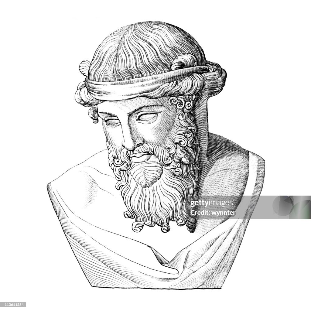 Bust of Plato, Ancient Greek Philosopher