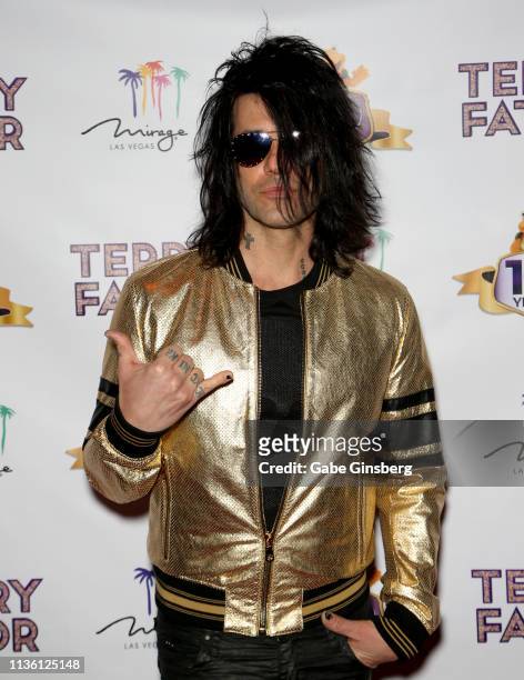 Illusionist Criss Angel attends Terry Fator's 10th anniversary show at The Mirage Hotel & Casino on March 15, 2019 in Las Vegas, Nevada.