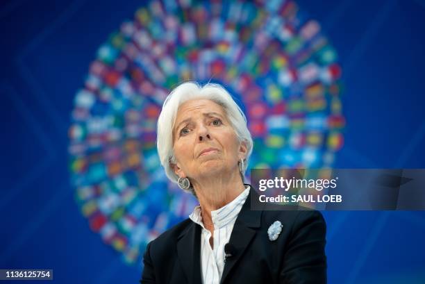 Managing Director Christine Lagarde speaks about "Bretton Woods After 75: Rethinking International Cooperation", during the IMF - World Bank Spring...