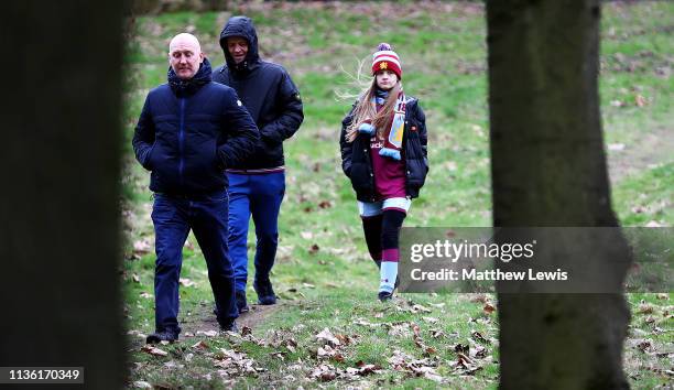 Aston Villa fans arrive ahead of the Sky Bet Championship match between Aston Villa and Middlesbrough at Villa Park on March 16, 2019 in Birmingham,...