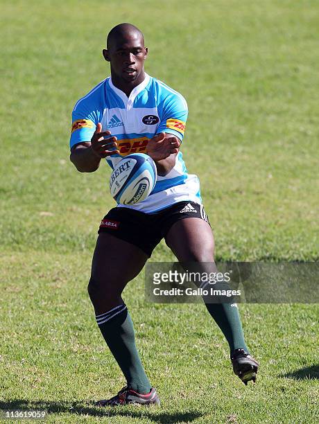 Siya Kolisi in action during the DHL Stormers training session at High Performance Centre, Bellville on May 04, 2011 in Cape Town, South Africa.
