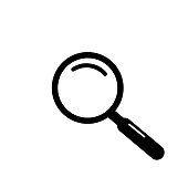 Search Magnifying glass icon symbol. Vector illustration