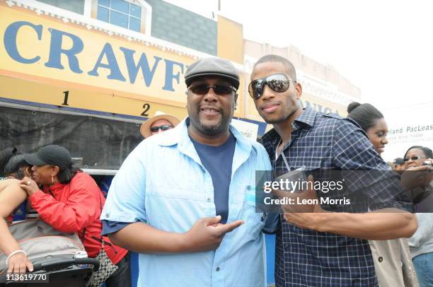 Wendell Pierce and Trombone Shorty pose during the 2011 New Orleans Jazz & Heritage Festival on May 3, 2011 in New Orleans, Louisiana. The finale is...