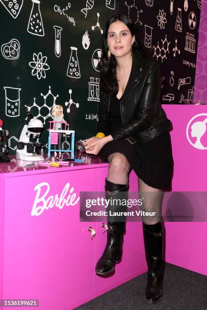 Journalist Apolline de Malherbe attends "Elle Power Girl Barbie" at La Cite des Sciences on March 16, 2019 in Paris, France.