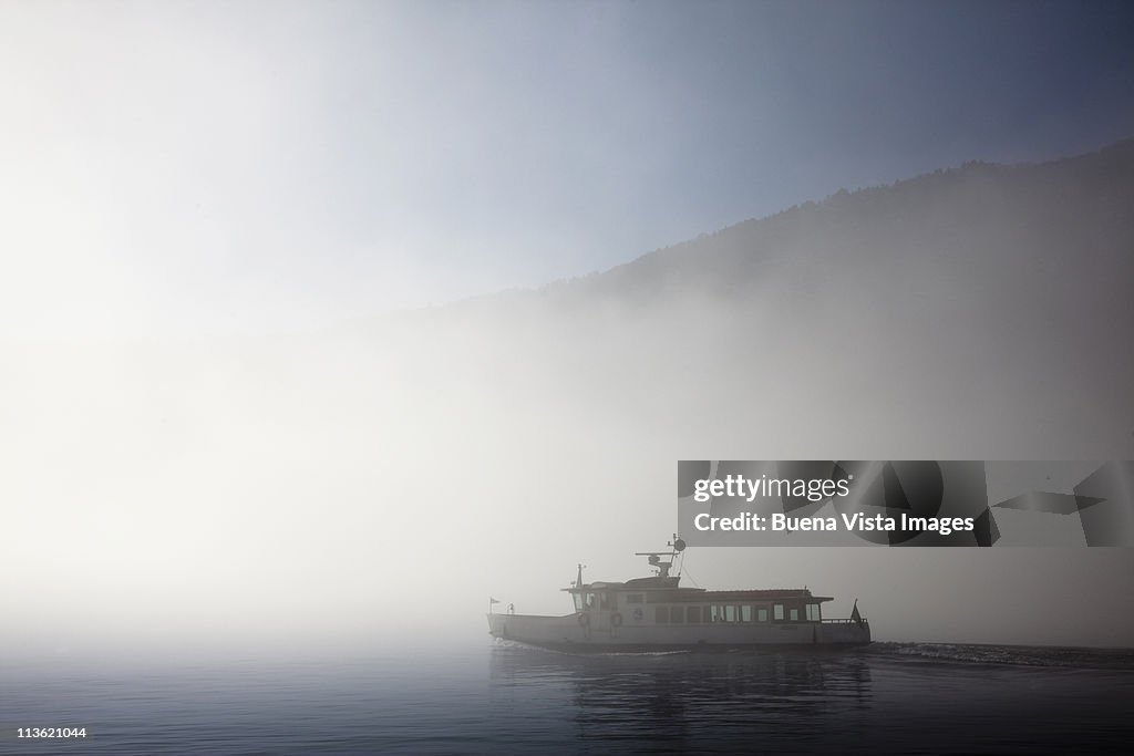 Lake Maggiore, Ferry in morning mist