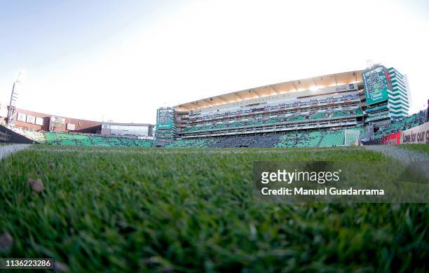 View of the Corona Stadium prior a semifinal second leg match between Santos Laguna and Tigres UANL as part of the CONCACAF Champions League 2019 at...