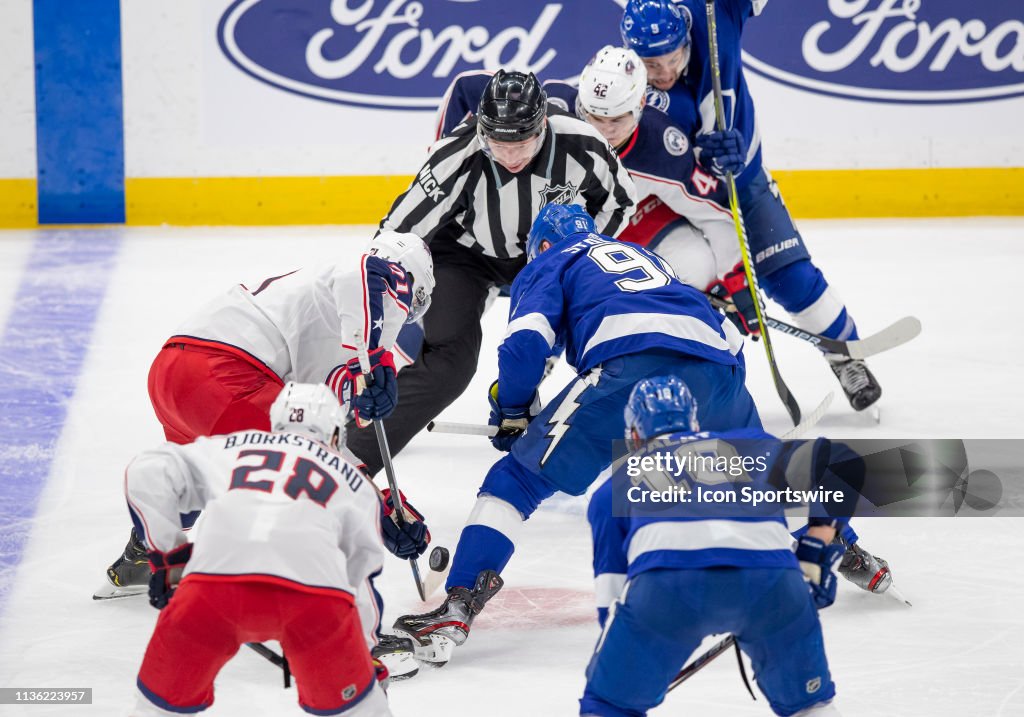 NHL: APR 10 Stanley Cup Playoffs First Round - Blue Jackets at Lightning