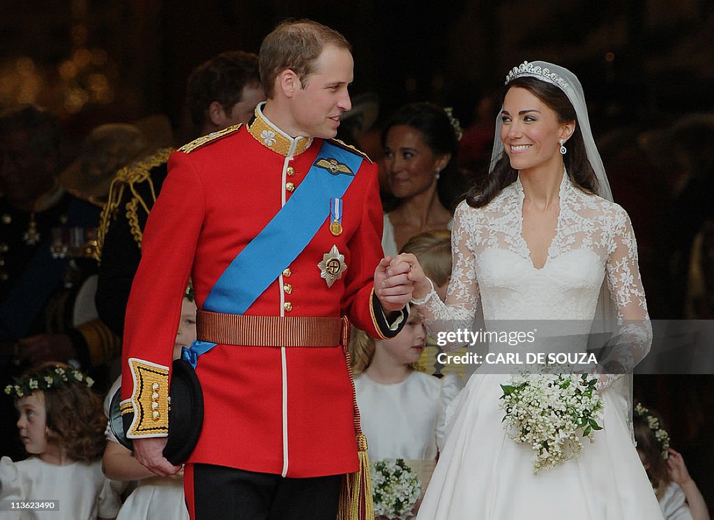 Britain's Prince William and his wife Ka
