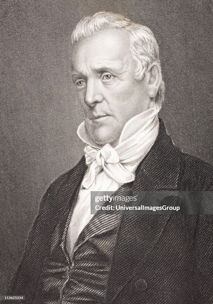 James Buchanan 1791 to 1868. 15th President of the United States.From the book Gallery of Historical Portraits published c.1880.