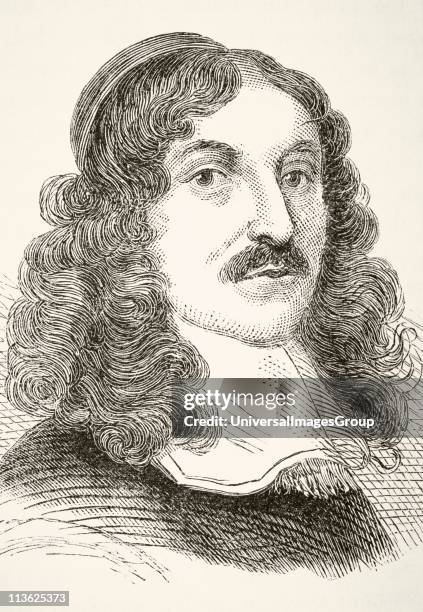 Andrew Marvell 1621to 1678, English metaphysical poet. From The National and Domestic History of England by William Aubrey published London circa 1890