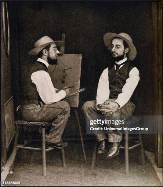 Lautrec from a double photograph Henri Marie Raymond de Toulouse-Lautrec Monfa 1864-1901 French painter printmaker draftsman and illustrator From the...