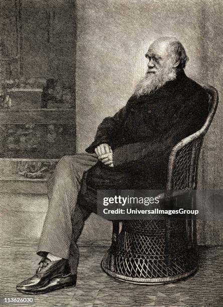 Charles Darwin,1809 -1882. British Naturalist. From a photograph by Captain L. Darwin, R.E. Engraved for the "Century Magazine" January 1883. From...