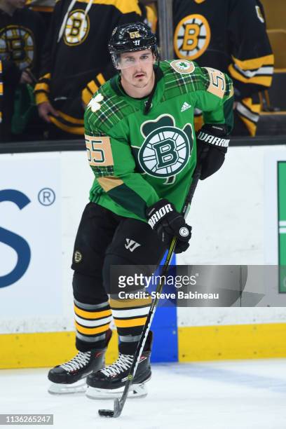 Brad Marchand - Boston Bruins - St. Patricks's Day Warmup-Worn
