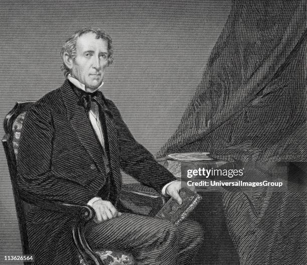 John Tyler 1790 to 1862. 10th president of the United States 1841 to 1845 From painting by Alonzo Chappel