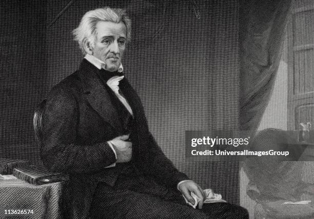 Andrew Jackson 1767 to 1845. 7th President of the United States. From painting by Alonzo Chappel