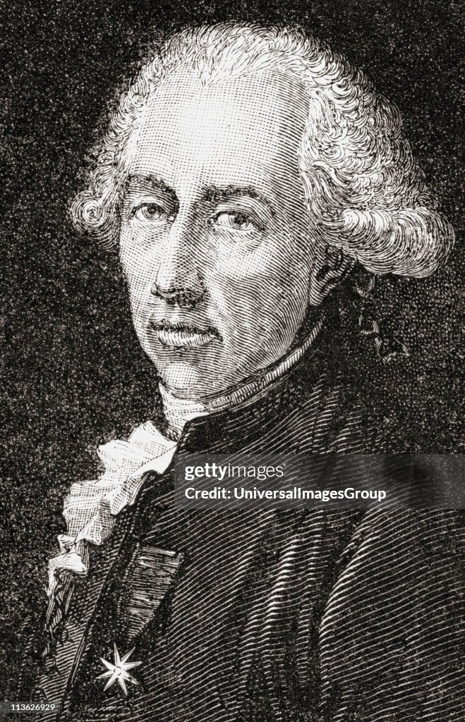 Francois Alexandre Frederic Duc de la Rochefoucauld-Liancourt, 1747-1827. French social reformer.Engraved by Pannemaker-Ligny after De La Charlerie. From "Histoire de la Revolution Francaise" by Louis Blanc.