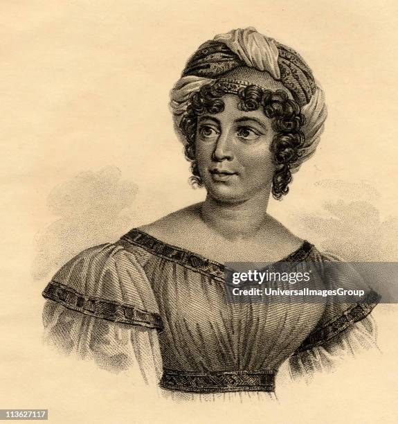 Madame de Stael, Baroness de Stael-Holstein,1766-1817. Author and political propagandist.Photo-etching after the painting by Gerard. From the book '...