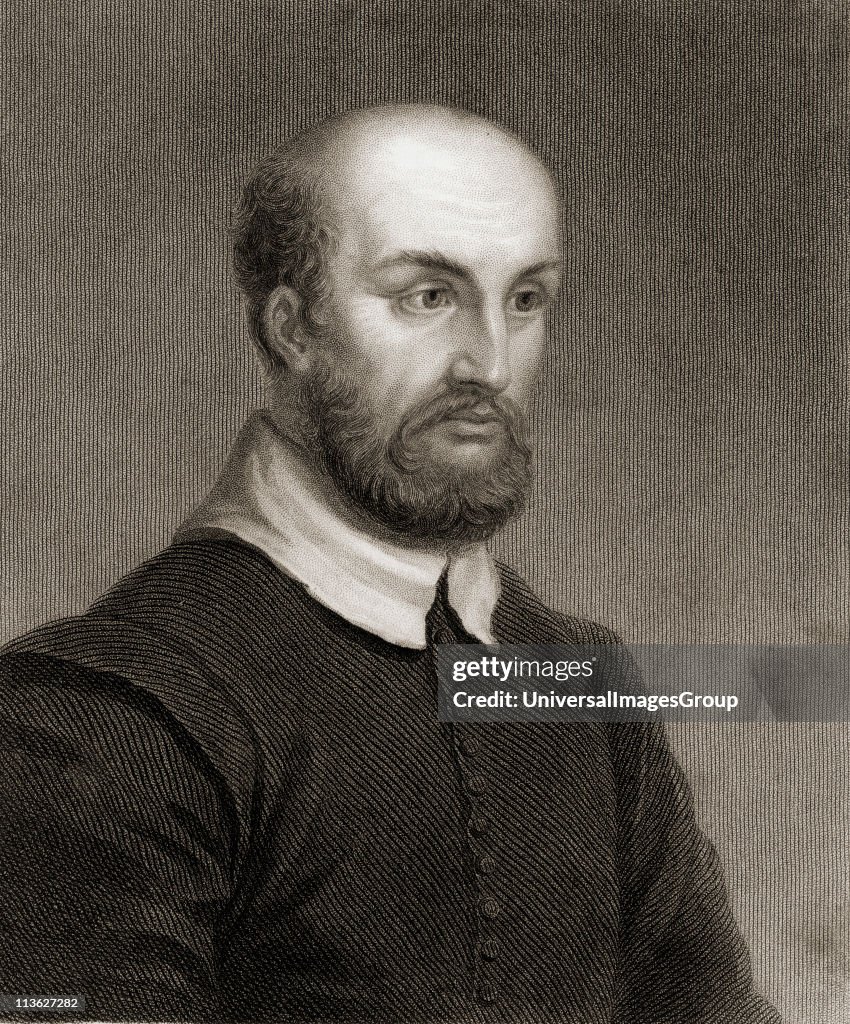 Andrea Palladio aka Andrea de Pietro Della Gondola, 1508-1580. Italian architect. From the book 'Gallery of Portraits' published London 1833.