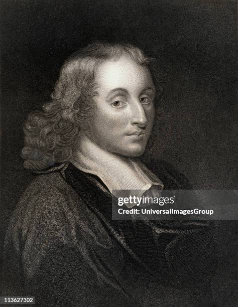 Blaise Pascal,1623-1662. French mathematician, physicist, religious philosopher and master of French prose. From the book 'Gallery of Portraits'...