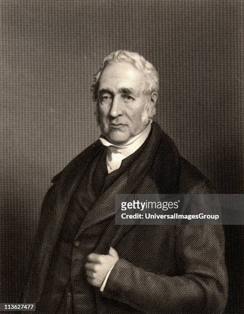George Stephenson,1781-1848. British inventor and engineer. 19th century print engraved by E. Stodart.
