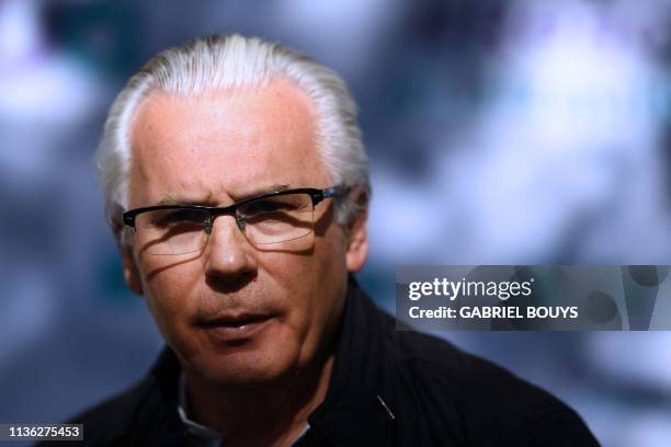 Spanish lawyer Baltasar Garzon, defence coordinator of the Australian editor of WikiLeaks, Julian Assange, attends a meeting with journalists in...