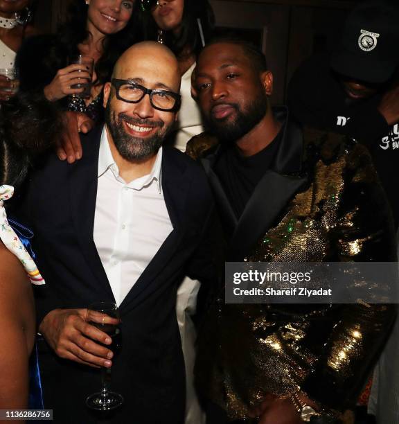 David Fizdale and Dwyane Wade attend Dwyane Wade Retirement Dinner on April 10, 2019 in New York City.