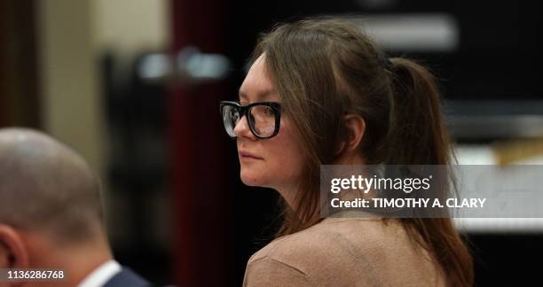 Anna Sorokin better known as Anna Delvey, the 28-year-old German national, whose family moved there in 2007 from Russia, is seen in the courtroom...